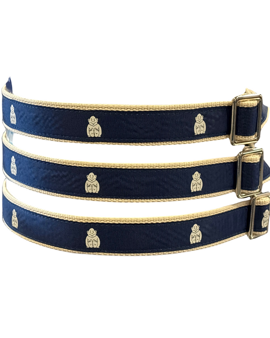 Navy Jr. Billiken Grosgrain Ribbon Belt
