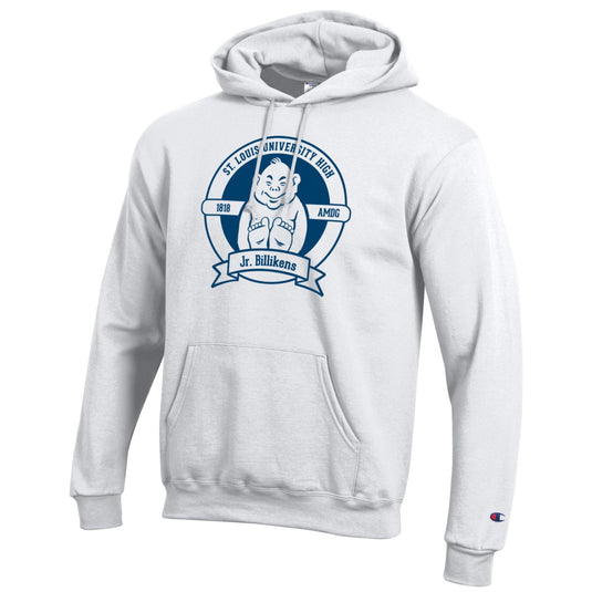 Champion Jr. Billikens CF Powerblend Fleece Hood White