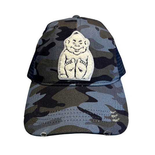 Lusso Distressed Camo Mike Cap