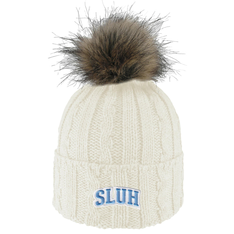 Load image into Gallery viewer, Logofit Cable Knit Pom Hat
