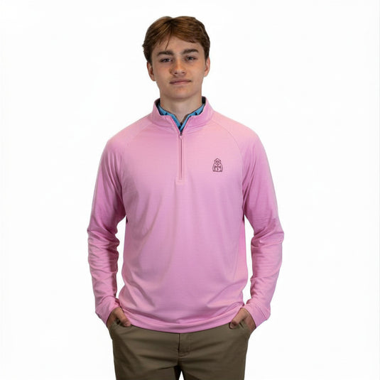 Johnnie-O Freeborne Performance  1/4 Zip Porto Pink