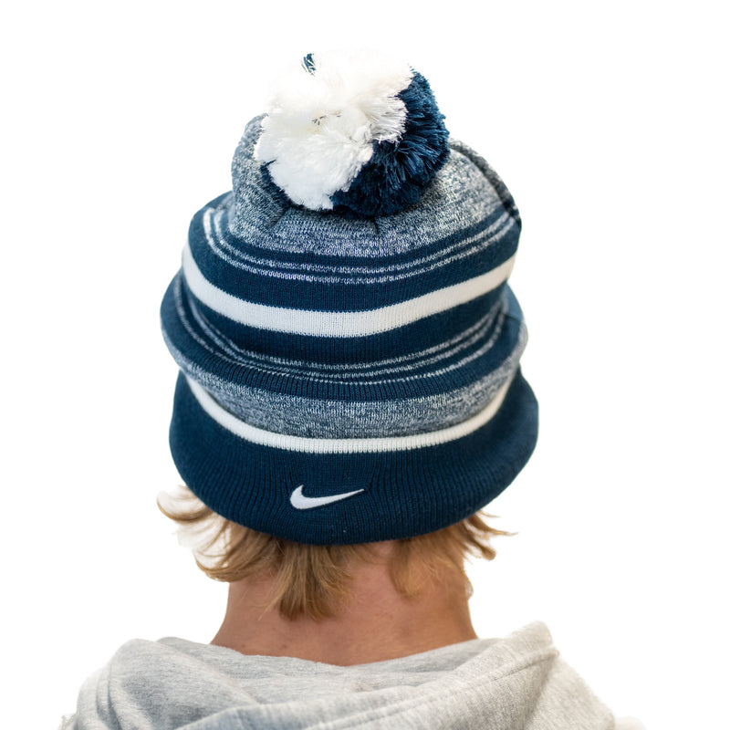 Load image into Gallery viewer, Nike Stripe Pom Beanie
