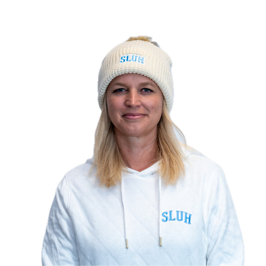 Logofit Belgian Knit Cuff Pom Hat