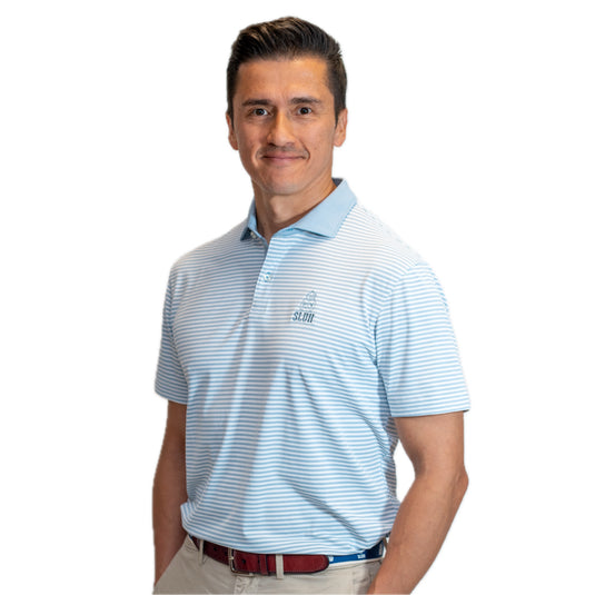 Johnnie-O Cruz Performance Mesh Solid Collar Stripe Polo