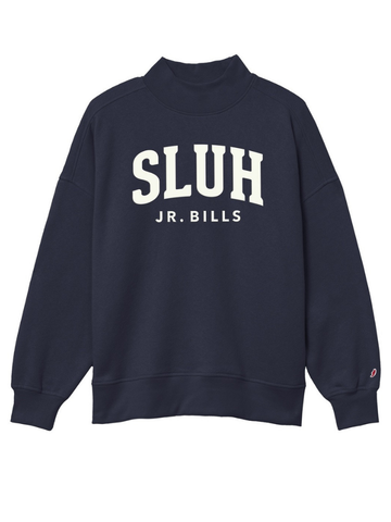 League Womens Oversize Mock Neck Sweatshirt