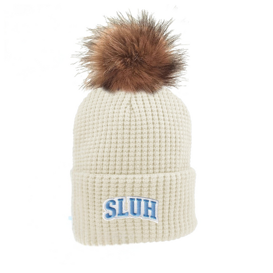 Logofit Belgian Knit Cuff Pom Hat