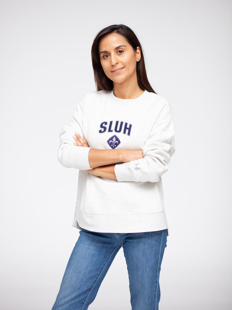 Load image into Gallery viewer, Under Armour Women&#39;s Long Sleeve All Day Crew Fleur De Lis

